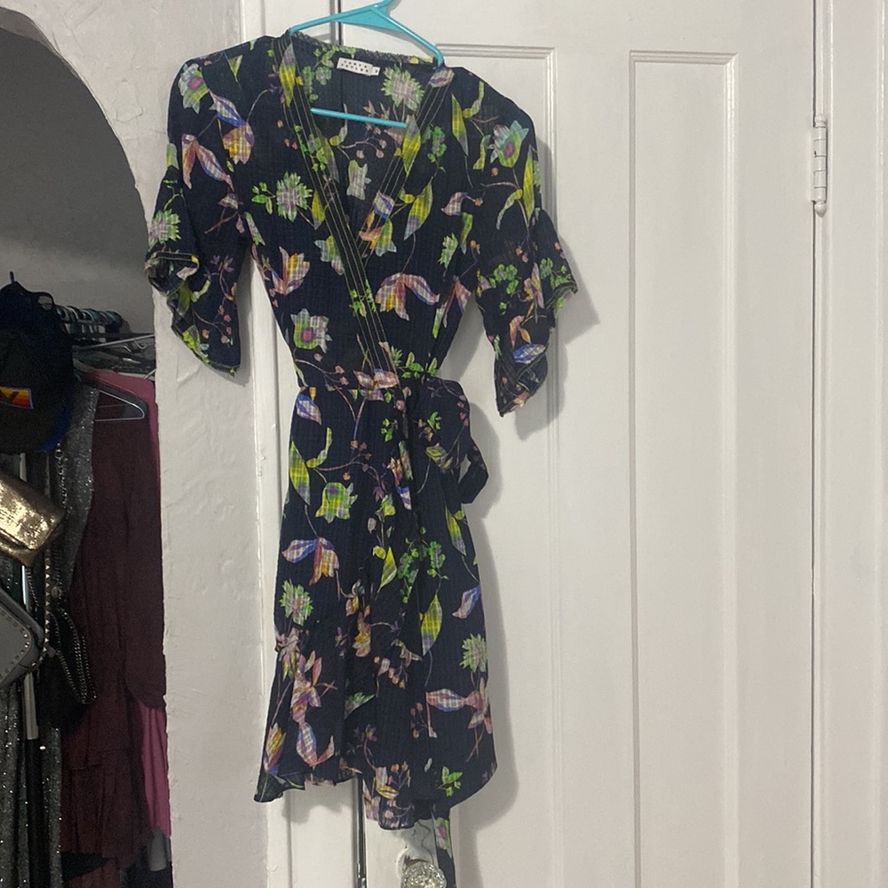 Tanya Taylor Floral Navy Dress - Picture 4 of 5